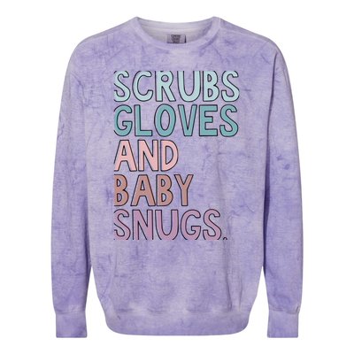 Scrubs Gloves And Baby Snugs Colorblast Crewneck Sweatshirt