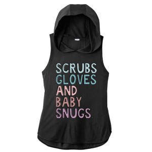 Scrubs Gloves And Baby Snugs Ladies PosiCharge Tri-Blend Wicking Draft Hoodie Tank