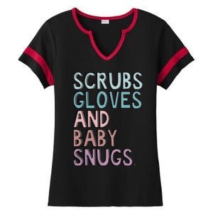 Scrubs Gloves And Baby Snugs Ladies Halftime Notch Neck Tee