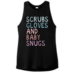 Scrubs Gloves And Baby Snugs Ladies PosiCharge Tri-Blend Wicking Tank