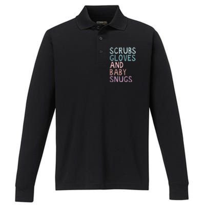 Scrubs Gloves And Baby Snugs Performance Long Sleeve Polo