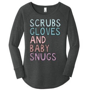 Scrubs Gloves And Baby Snugs Women's Perfect Tri Tunic Long Sleeve Shirt