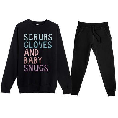 Scrubs Gloves And Baby Snugs Premium Crewneck Sweatsuit Set