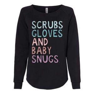 Scrubs Gloves And Baby Snugs Womens California Wash Sweatshirt