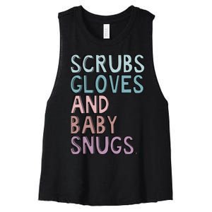 Scrubs Gloves And Baby Snugs Women's Racerback Cropped Tank