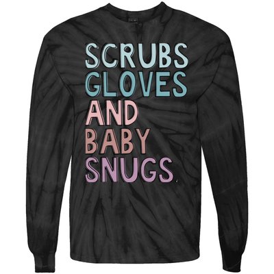 Scrubs Gloves And Baby Snugs Tie-Dye Long Sleeve Shirt