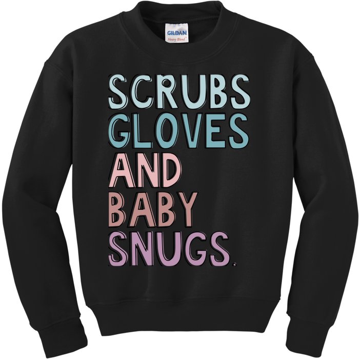 Scrubs Gloves And Baby Snugs Kids Sweatshirt