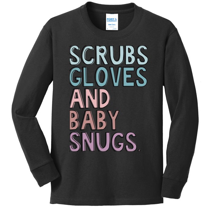 Scrubs Gloves And Baby Snugs Kids Long Sleeve Shirt