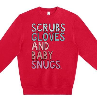 Scrubs Gloves And Baby Snugs Premium Crewneck Sweatshirt