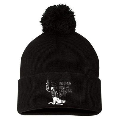 Shooting Guns And Spreading Buns Pom Pom 12in Knit Beanie