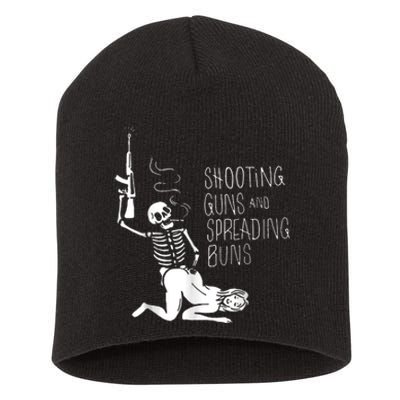 Shooting Guns And Spreading Buns Short Acrylic Beanie