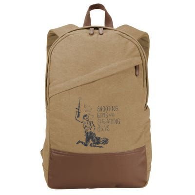 Shooting Guns And Spreading Buns Cotton Canvas Backpack