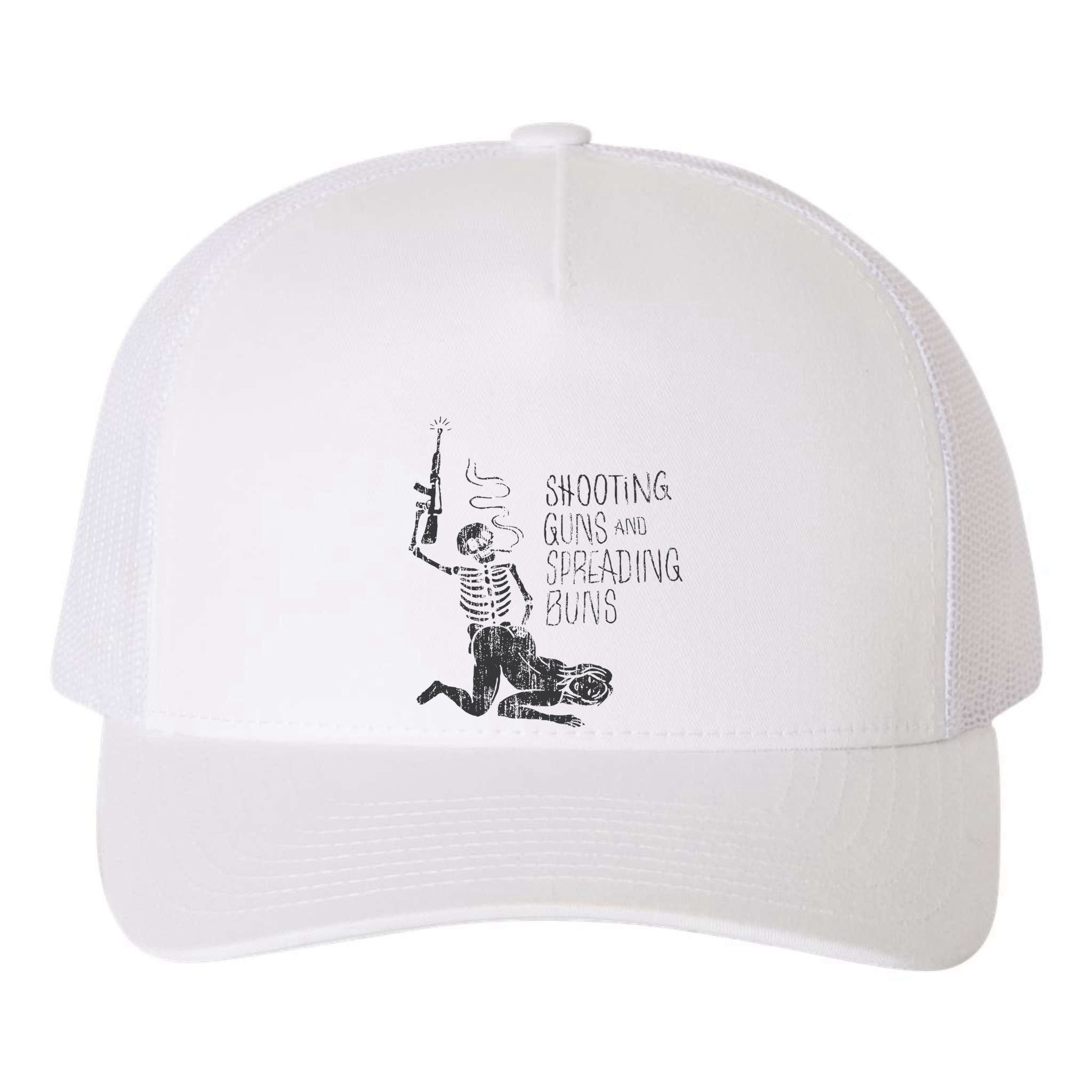 Shooting Guns And Spreading Buns Yupoong Adult 5-Panel Trucker Hat