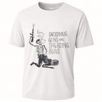 Shooting Guns And Spreading Buns Cooling Performance Crew T-Shirt