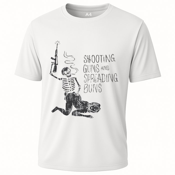 Shooting Guns And Spreading Buns Cooling Performance Crew T-Shirt