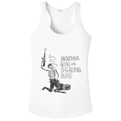 Shooting Guns And Spreading Buns Ladies PosiCharge Competitor Racerback Tank