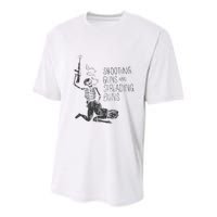 Shooting Guns And Spreading Buns Youth Performance Sprint T-Shirt