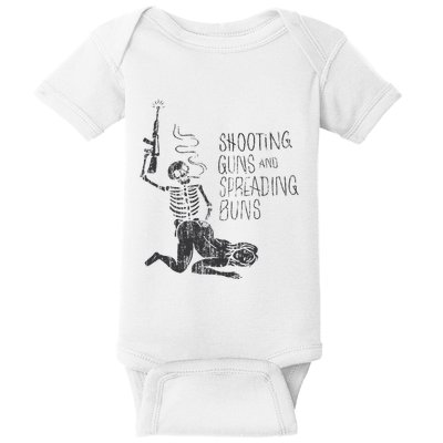 Shooting Guns And Spreading Buns Baby Bodysuit