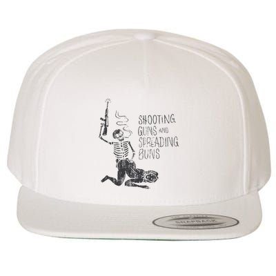 Shooting Guns And Spreading Buns Wool Snapback Cap