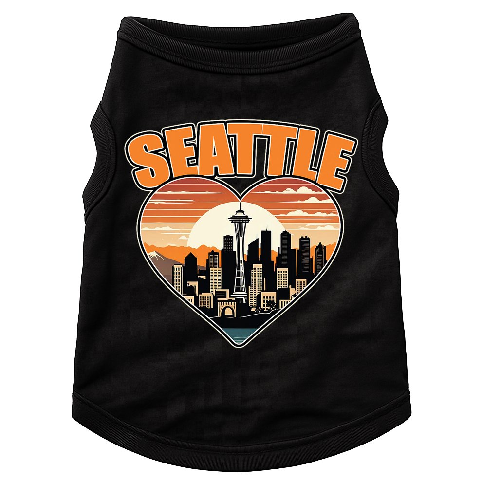 Seattle Gifts Apparel Souvenirs Usa Hiking Camping American Doggie Tank