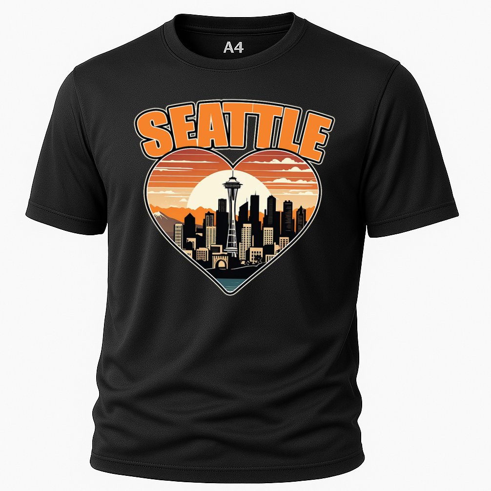 Seattle Gifts Apparel Souvenirs Usa Hiking Camping American Cooling Performance Crew T-Shirt