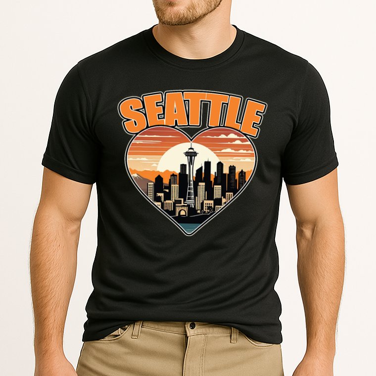 Seattle Gifts Apparel Souvenirs Usa Hiking Camping American Cooling Performance Crew T-Shirt