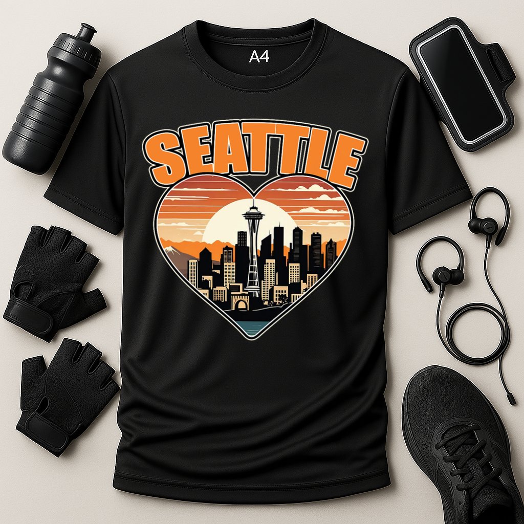 Seattle Gifts Apparel Souvenirs Usa Hiking Camping American Cooling Performance Crew T-Shirt