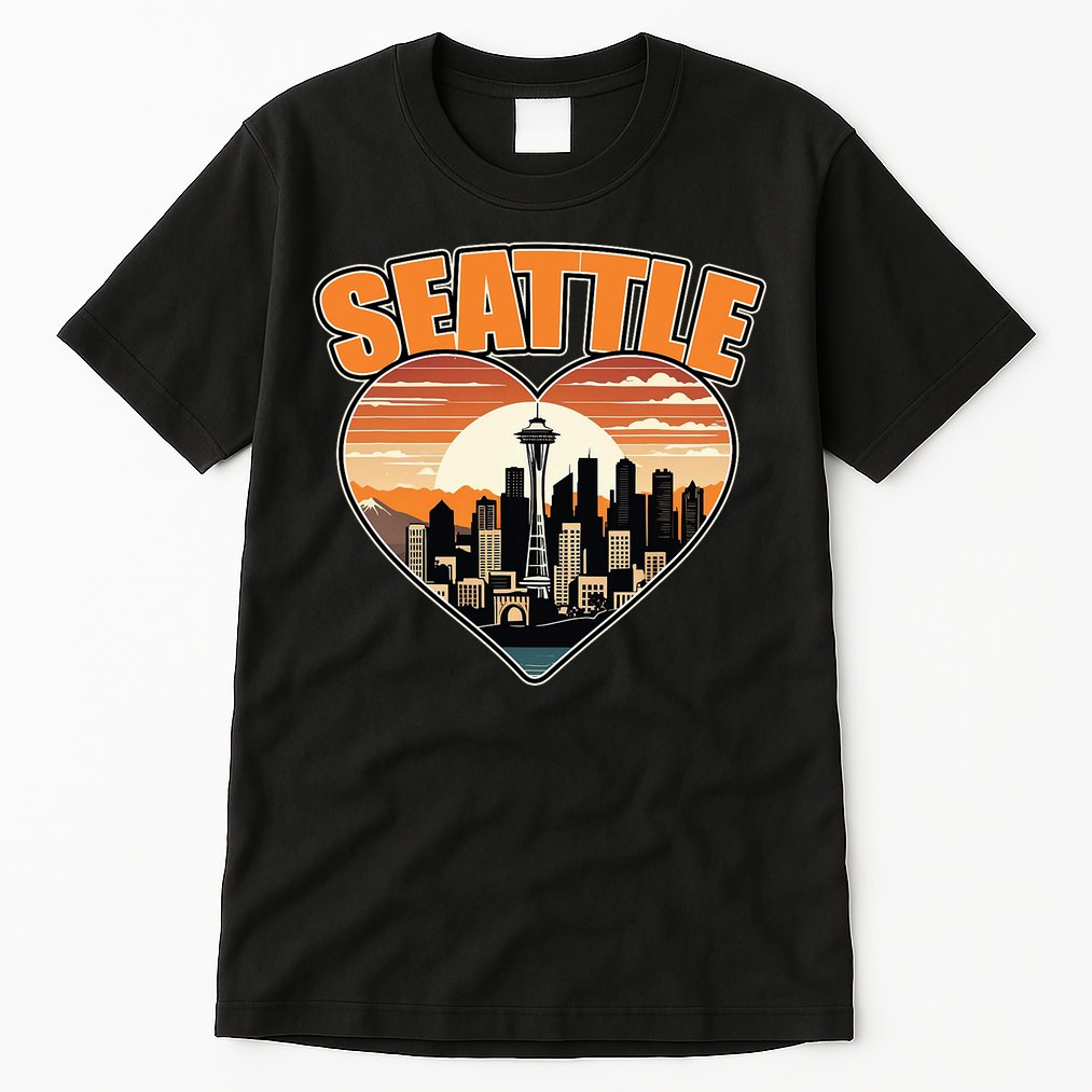 Seattle Gifts Apparel Souvenirs Usa Hiking Camping American Tall T-Shirt