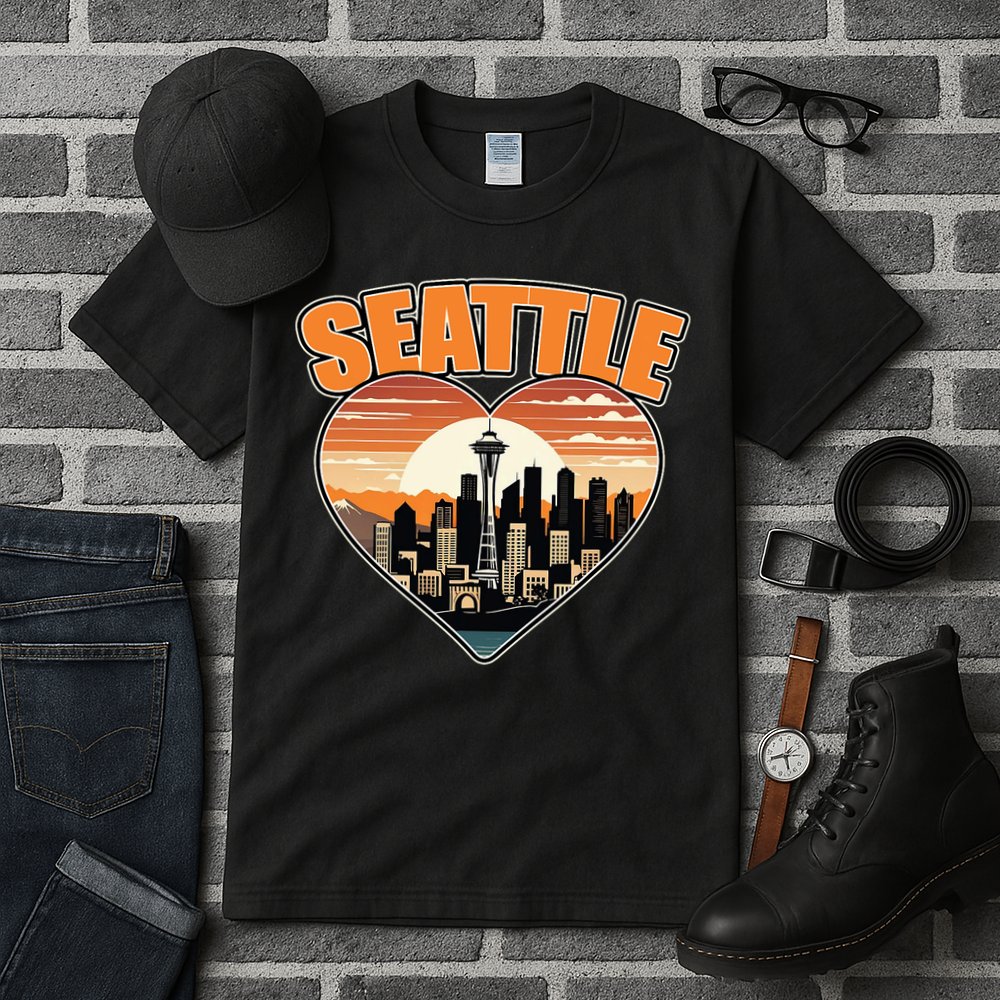 Seattle Gifts Apparel Souvenirs Usa Hiking Camping American Tall T-Shirt
