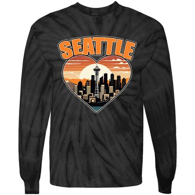 Seattle Gifts Apparel Souvenirs Usa Hiking Camping American Tie-Dye Long Sleeve Shirt