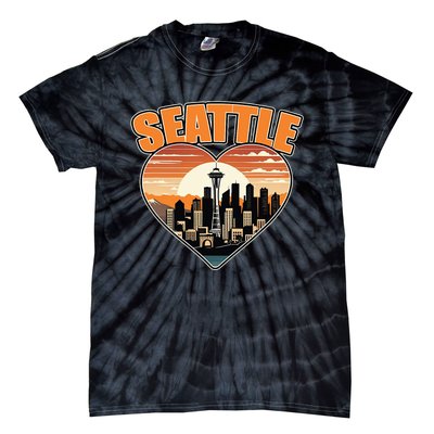 Seattle Gifts Apparel Souvenirs Usa Hiking Camping American Tie-Dye T-Shirt