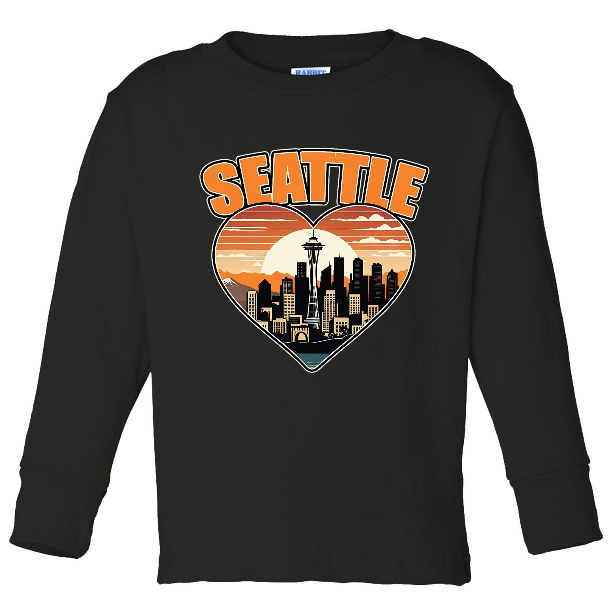 Seattle Gifts Apparel Souvenirs Usa Hiking Camping American Toddler Long Sleeve Shirt