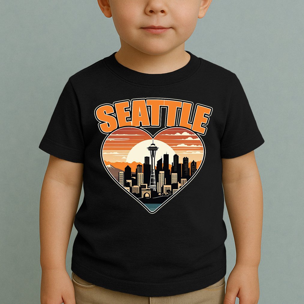 Seattle Gifts Apparel Souvenirs Usa Hiking Camping American Toddler T-Shirt