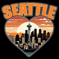 Seattle Gifts Apparel Souvenirs Usa Hiking Camping American Toddler T-Shirt