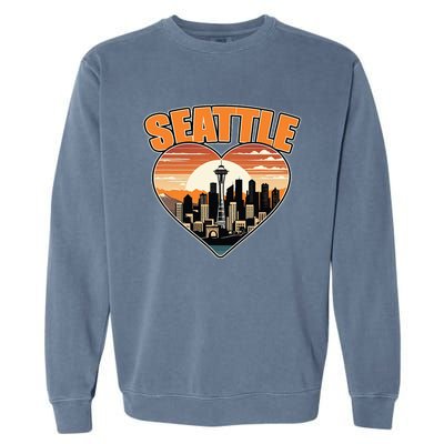 Seattle Gifts Apparel Souvenirs Usa Hiking Camping American Garment-Dyed Sweatshirt