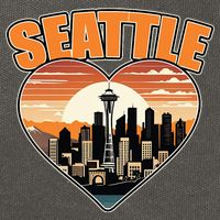 Seattle Gifts Apparel Souvenirs Usa Hiking Camping American Cotton Canvas Backpack