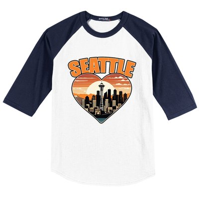 Seattle Gifts Apparel Souvenirs Usa Hiking Camping American Baseball Sleeve Shirt