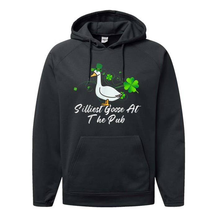 Silliest Goose At The Pub St. Patrick’s Day Performance Fleece Hoodie