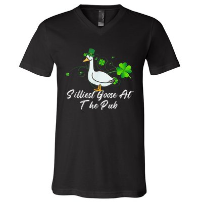 Silliest Goose At The Pub St. Patrick’s Day V-Neck T-Shirt