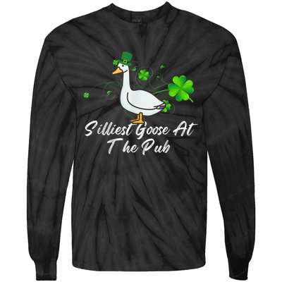 Silliest Goose At The Pub St. Patrick’s Day Tie-Dye Long Sleeve Shirt