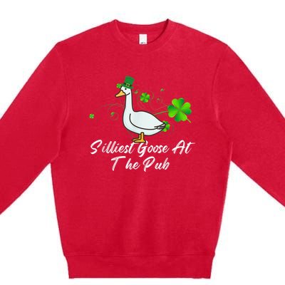 Silliest Goose At The Pub St. Patrick’s Day Premium Crewneck Sweatshirt