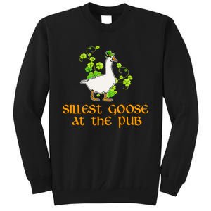 Silliest Goose At The Pub St Patricks Day Funny Tall Sweatshirt