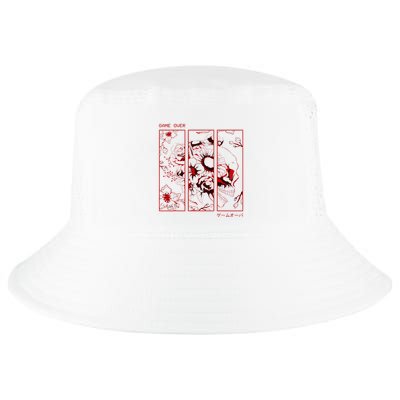Soft Grunge Aesthetic Skull And Roses Japanese Game Over Cool Comfort Performance Bucket Hat