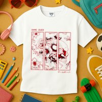 Soft Grunge Aesthetic Skull And Roses Japanese Game Over Kids T-Shirt