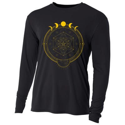 Sacred Geometry And Metatron Cube Pagan Cooling Performance Long Sleeve Crew