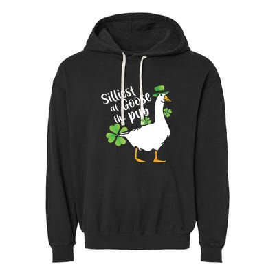 Silliest Goose At The Pub St. Patrick’s Day Garment-Dyed Fleece Hoodie