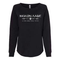 Sparta Gym And Fitness Molon Labe Womens California Wash Sweatshirt