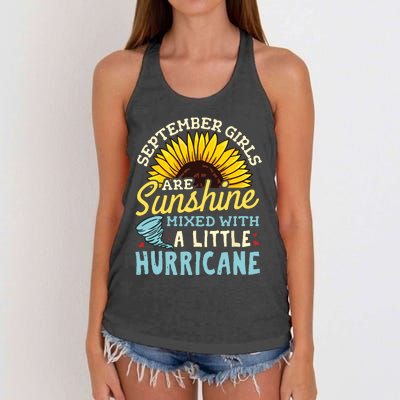 September Girl Birthday Women's Knotted Racerback Tank