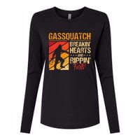 Sasquatch Gasquatch Breakin Hearts Rippin Fart Bigfoot Womens Cotton Relaxed Long Sleeve T-Shirt