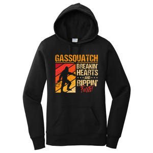 Sasquatch Gasquatch Breakin Hearts Rippin Fart Bigfoot Women's Pullover Hoodie